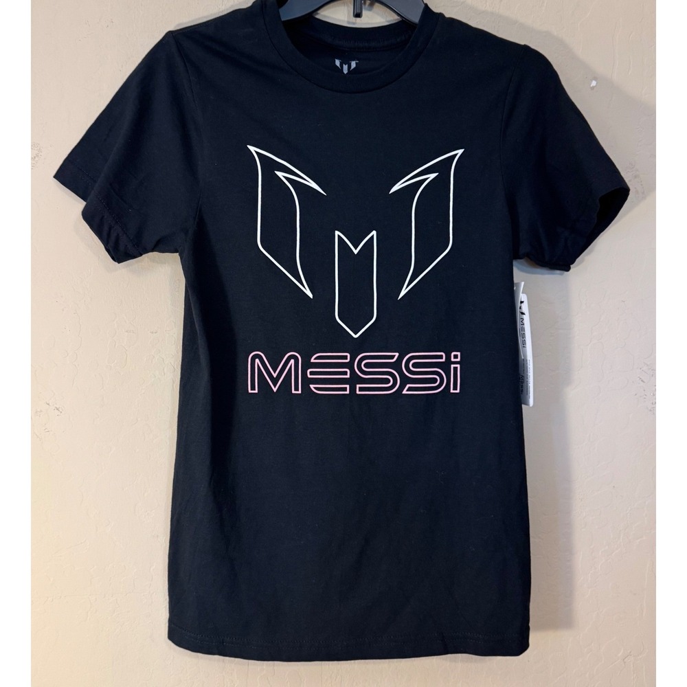 Lionel Messi T-Shirt Men XS Black GraphicLogo Short Sleeve Cotton Tee Soccer NEW